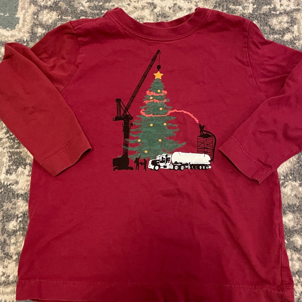 Hanna Anderson Christmas tree truck shirt